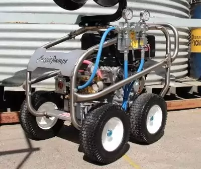 High pressure hydrostatic testers